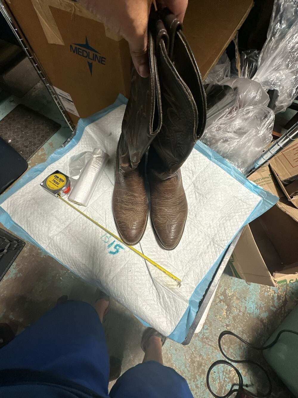 Larry Mahan Men's Brown Leather Western Cowboy Boots